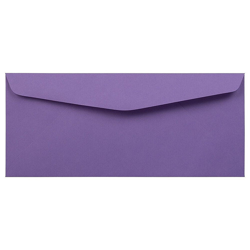 JAM Paper #10 Booklet Envelopes, 4 1/8" x 9 1/2", Purple, 100/Pack (1536405d)