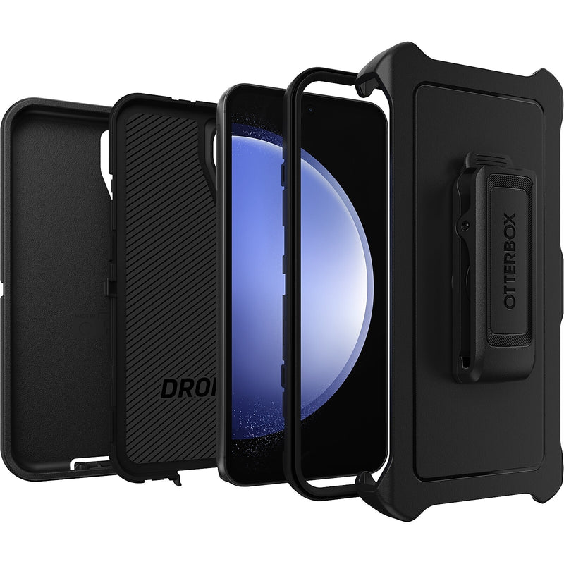 OtterBox Defender Holster Case for Galaxy S23 FE, Shock Absorbing, Black (77-94283)