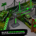 JITTERYGIT Dino Journey Race Track Site Toy Set, 177 Pieces/Pack (DINO-TRACK-GID-JOURNEY-SET - GREEN)