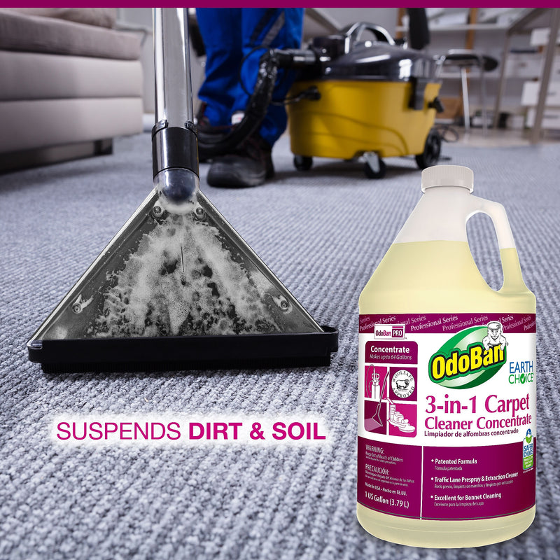 OdoBan Professional 3-in-1 Carpet Cleaner, 1 Gallon, 4/Carton (9602B624PK-STP)