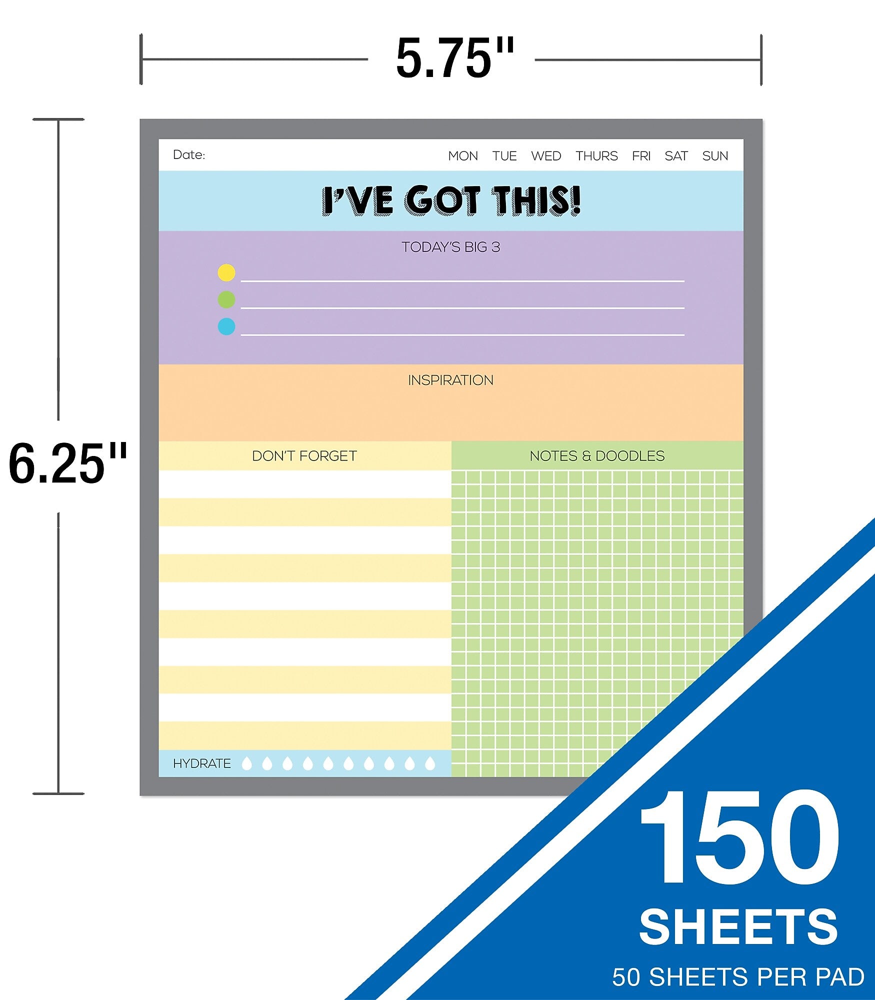 Carson-Dellosa I've Got This! Notepad Set, Multicolored (145400)