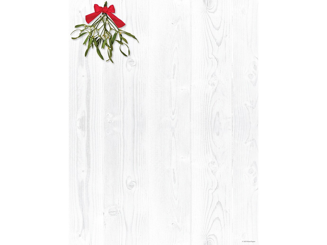 Great Papers Barnyard Mistletoe Holiday Letterhead, Multicolor, 50/Pack (2023046)