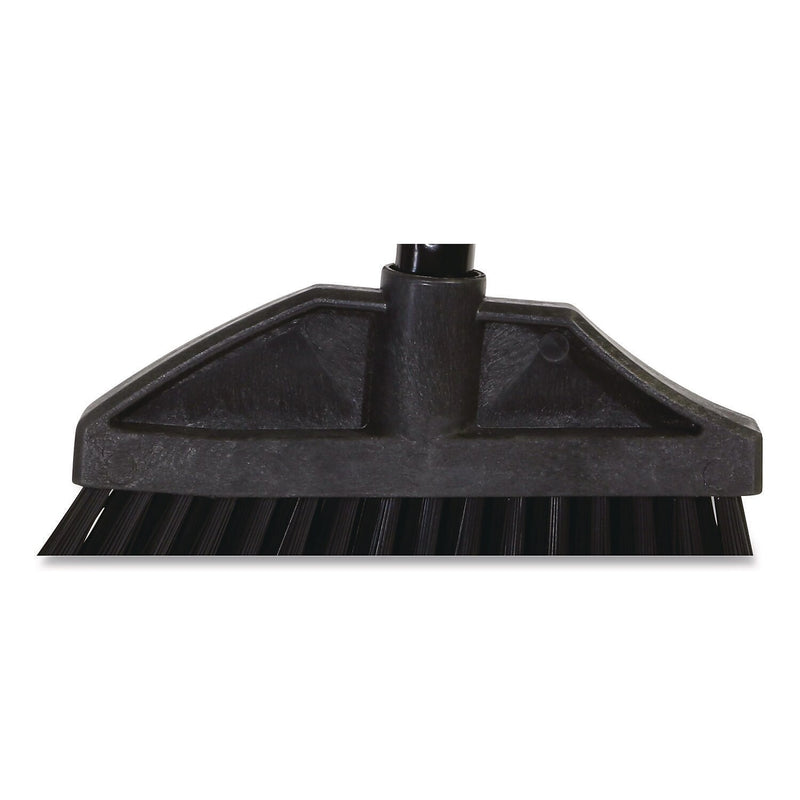 Boardwalk 11.5" Polyethylene Terephthalate Bristle Flagged Angled Broom, Black (6410-6-BWK)