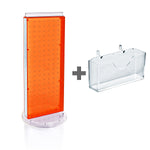 Azar Displays 8" x 21" Pegboard Counter Gift Card Holder Orange