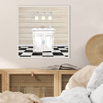 Amanti Art Bathroom II by Elizabeth Medley Framed Canvas Wall Art Print, 22" x 22" (A42678300099)