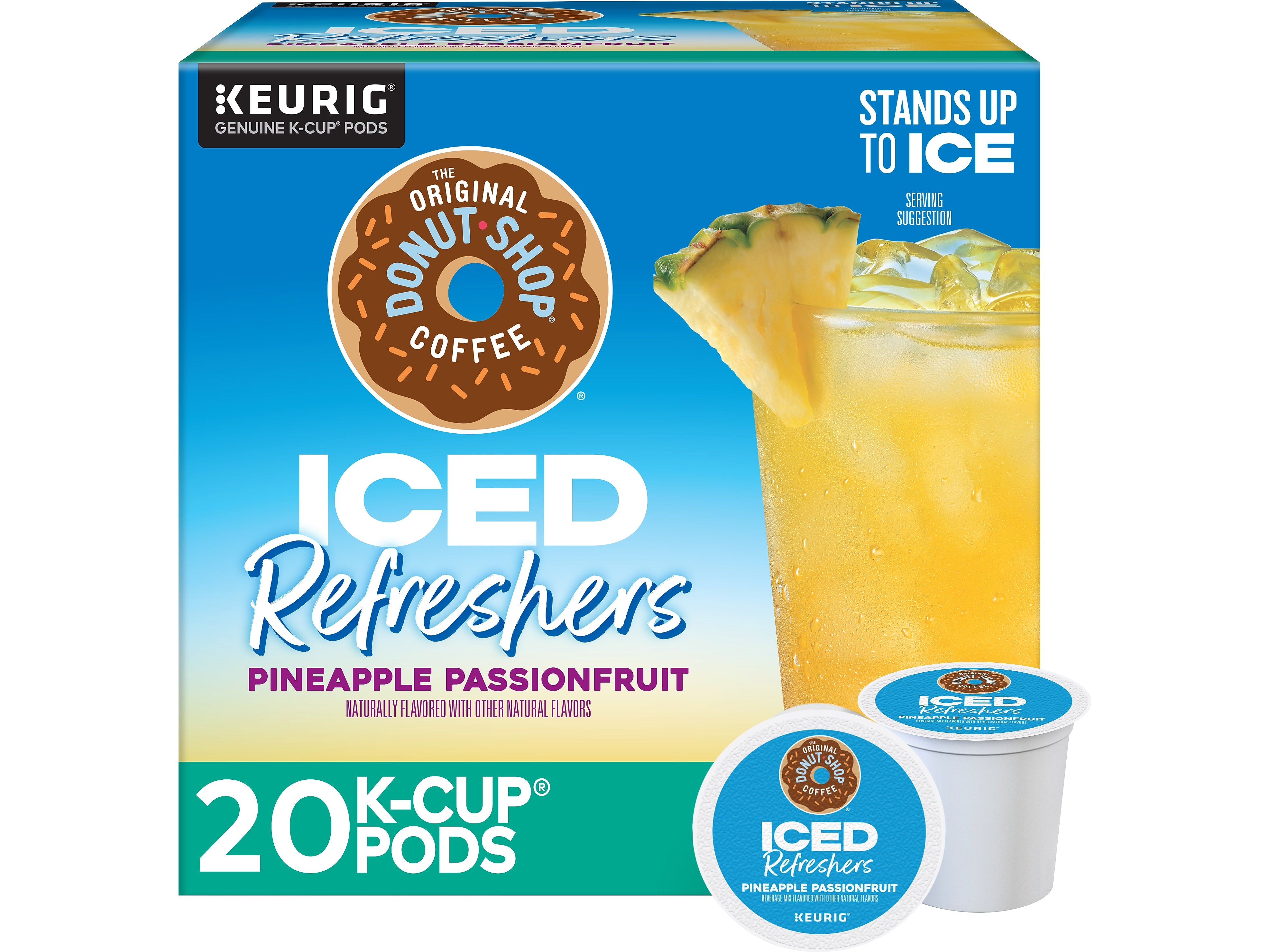 The Original Donut Shop Iced Refreshers Pineapple Passion Fruit Infused Water, Keurig® K-Cup® Pods, 20/Box (5000379381)