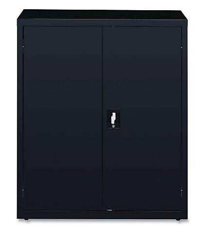 OIF 42"H Steel Storage Cabinet with 3 Shelves, Black (CM4218BK)
