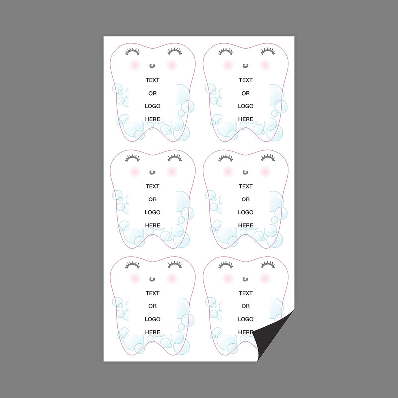 Full Color Magnetic Sign, Tooth, Vertical, 6 Pieces