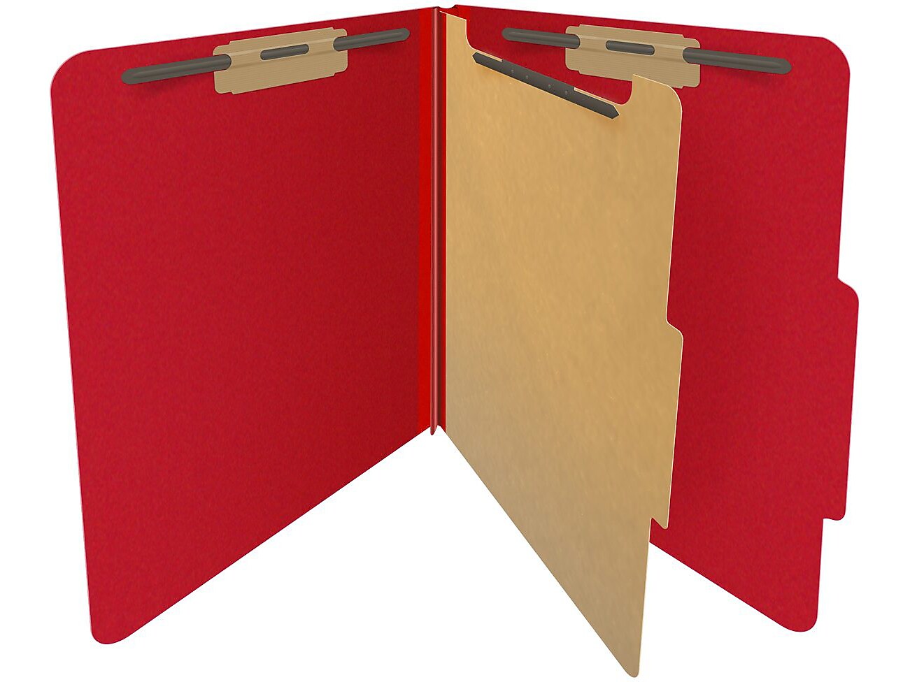 Medical Arts Press Pressboard Classification Folder, 1 Divider, 2" Expansion, Letter Size, Deep Red, 10/Box (DV-T42-14-3DRD)