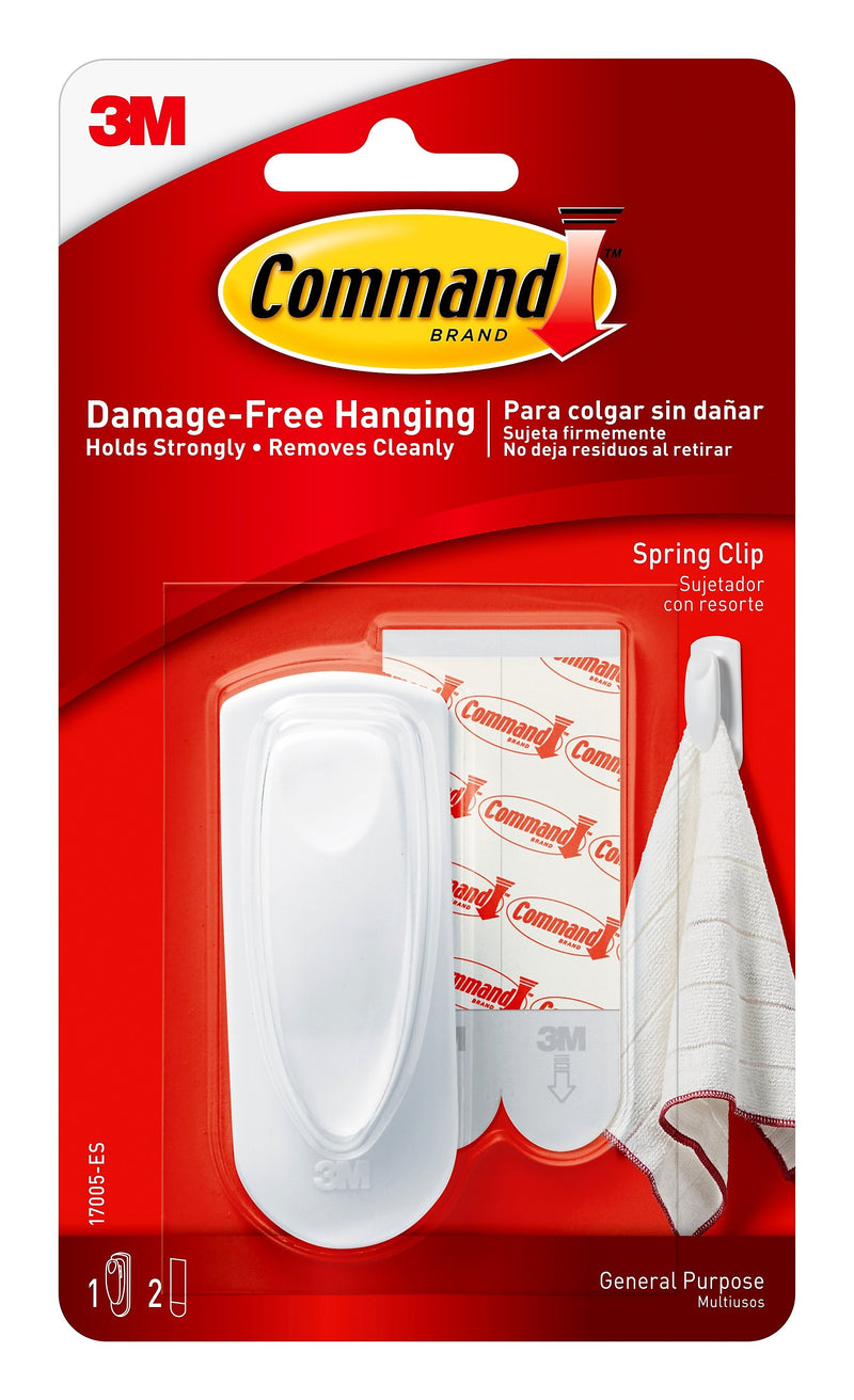 Command Jumbo Spring Clip, White (17005-ES)