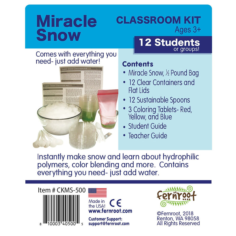 Fernroot Miracle Snow Classroom Kit, Multicolored (SRCCKBS500)