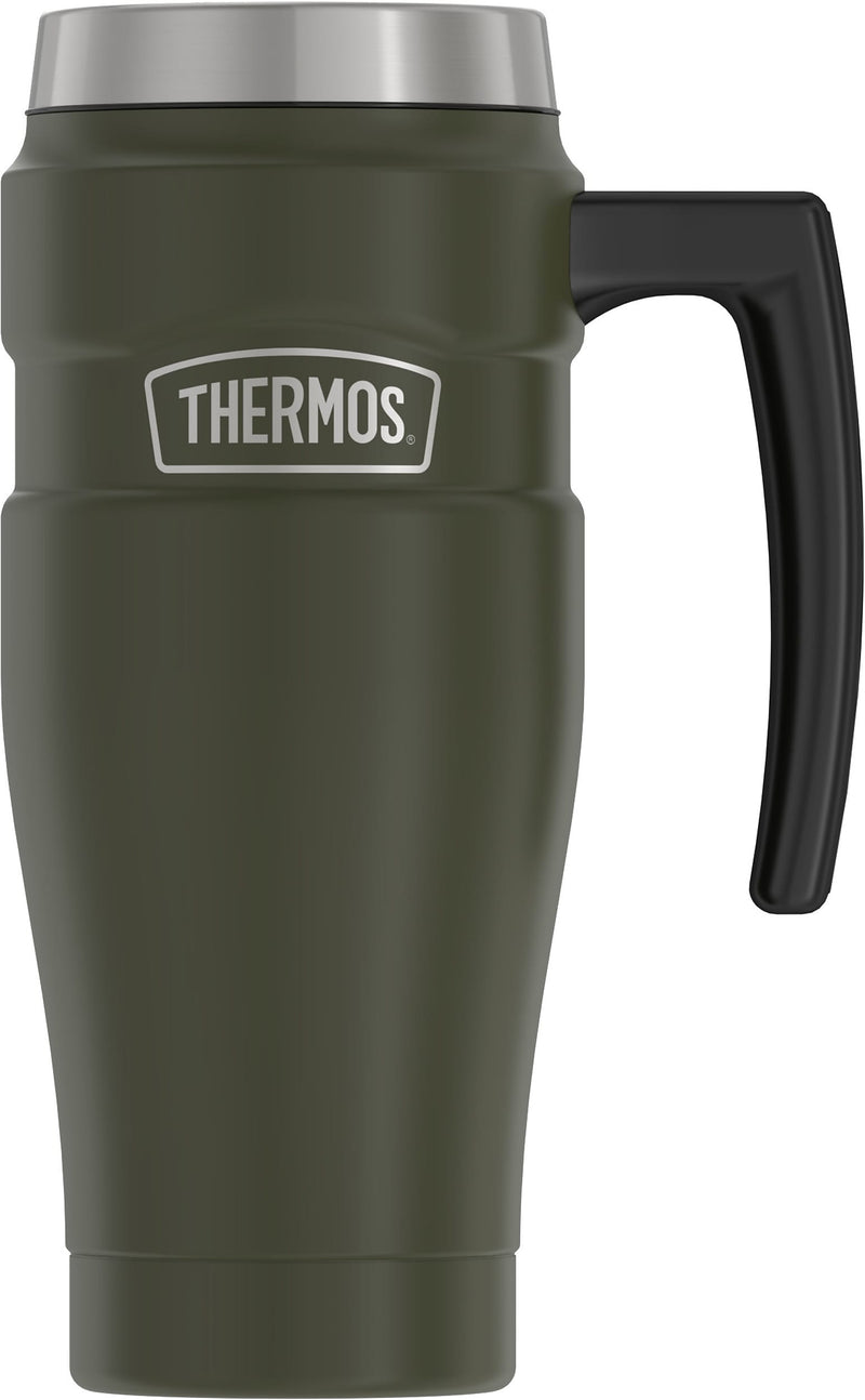 Thermos King Stainless Steel Vacuum Insulated Tumbler, 16 oz., Army Green (EASK1005AG4)
