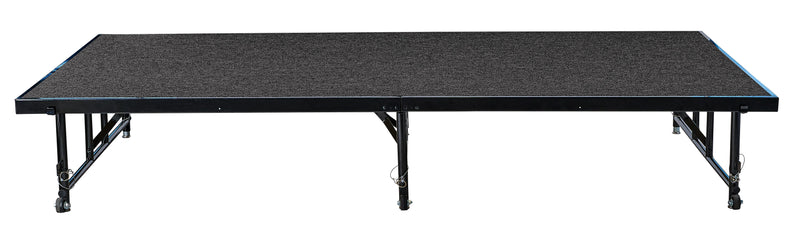 NPS 24" - 32" Height Adjustable Transfix Stage Platform, 4' x 8', Black Carpet (TFXS48962432C10)