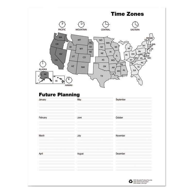 Academic Year Recycled Professional Weekly Planner, 11 x 8.5, Black Wirebound Soft Cover, 12-Month (Aug to July): 2025-2026