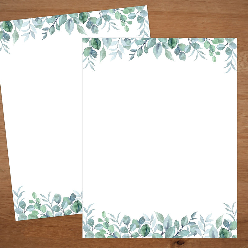 Great Papers Elegant Eucalyptus Everyday Letterhead, Multicolored, 50 Sheets/Pack (2025013)