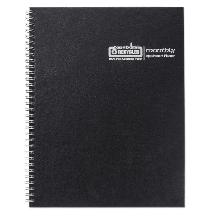 Monthly Hard Cover Planner, 11 x 8.5, Black Cover, 14-Month: Dec 2024 to Jan 2026