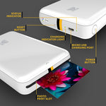 Kodak Step Mobile Zero Ink Instant Photo Printer, Single-Function, White (RODMP20AMZW)
