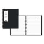 Blue Sky Aligned Business Professional Notebooks, Narrow Ruled, 78 Sheets, Black (BLS121454)
