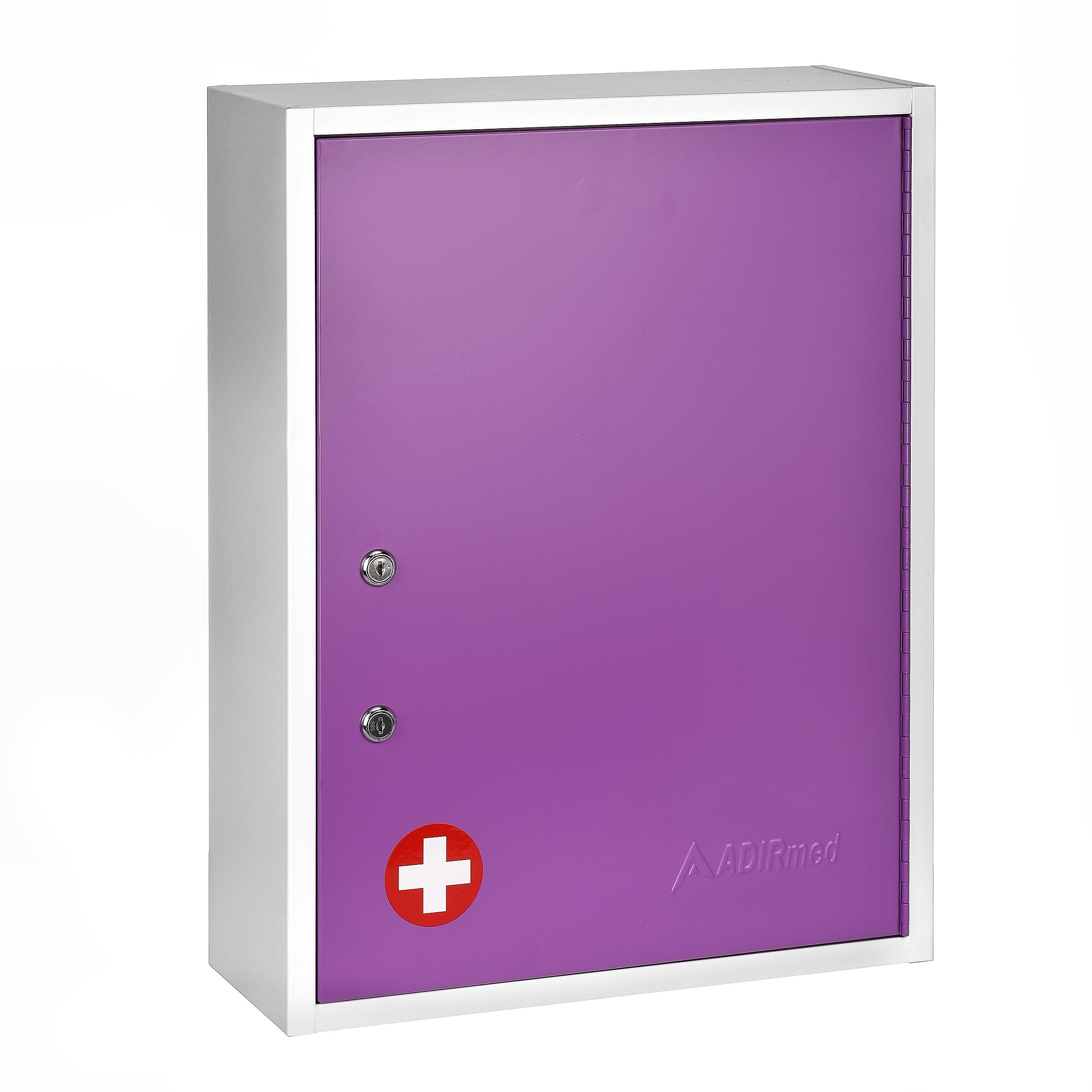 Viva Comfort Dual Lock Surface-Mount Medicine Medical Cabinet, 1.1 cu. ft., Purple (ADI999-04-PUR-MK)