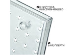 Azar 24" x 24" Pegboard 12 Small Bucket Accessory Organizer Kit, Clear, Each (700617-CLR)