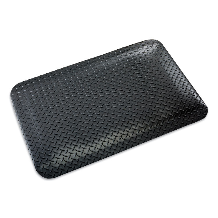 Industrial Deck Plate Anti-Fatigue Mat, Vinyl, 36 X 60, Black