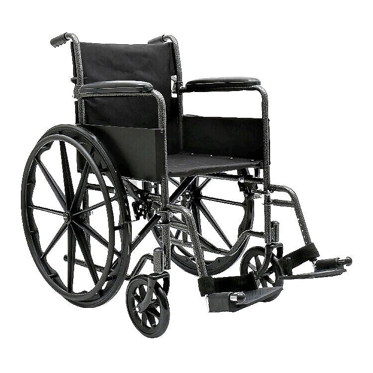 Dynarex DynaRide S1 Wheelchair, 18" x 16", Black (10254)