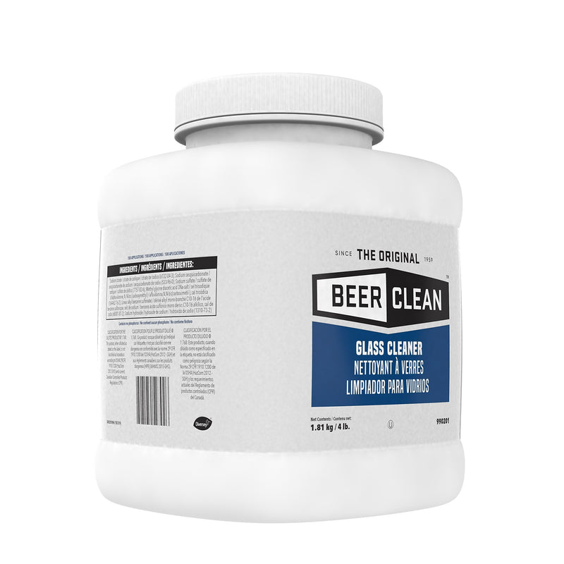 Diversey® Beer Clean Glass Cleaner, Unscented, Powder, 4 Lb. Container