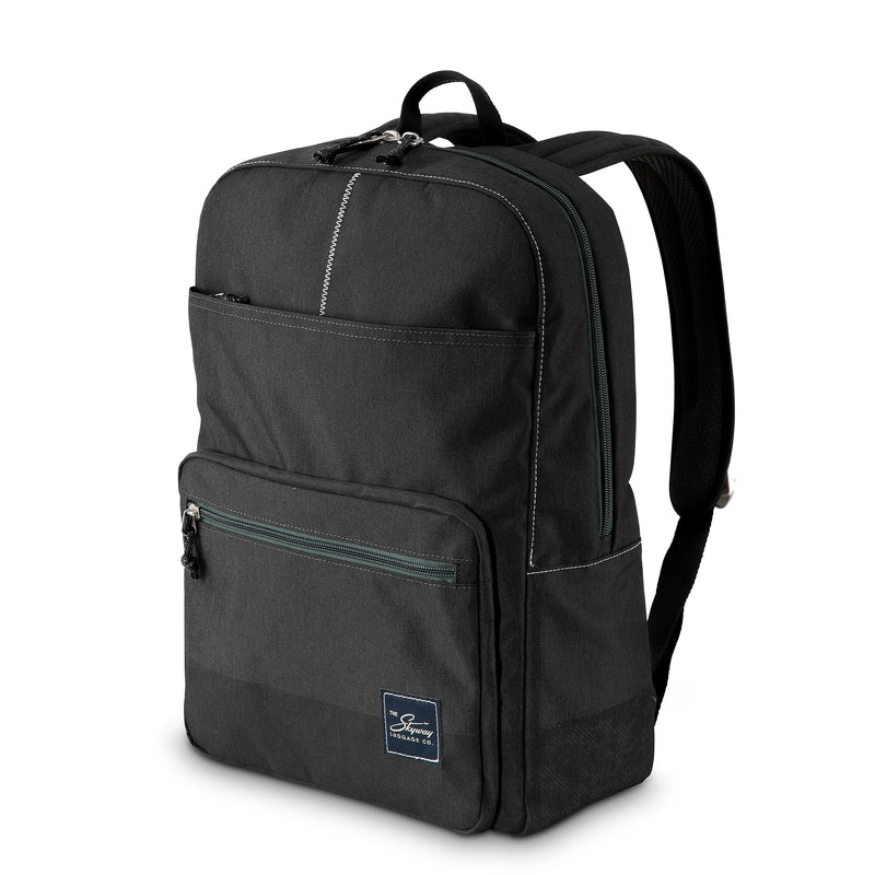 Skyway Luggage Rainier Simple Laptop Backpack, Crater Black (505-15-001-BKP)