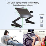 Uncaged Ergonomics WorkEZ Cooling Laptop Lap Desk, Executive Black (WEEB)