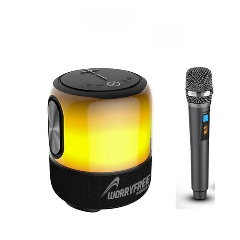 Worryfree Gadgets WSC-01 Wireless Bluetooth Portable Speaker with Microphone, Water Resistant, Black (WSC01-BLK)