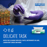 Kimtech SCIENCE KIMWIPES Delicate Task Nylon Cleaning Wipers, 11.8", White, 198 Wipers/Box, 15/Carton (34133)