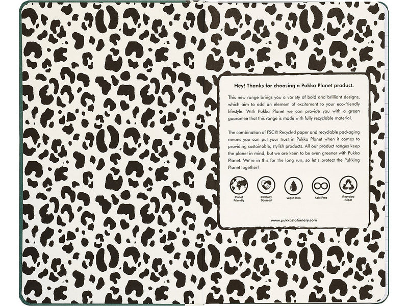 Pukka Pad Green Vibes Only Notebook, 5.28" x 8.46", Wide-Ruled, 96 Sheets, Green (9704-SPP)