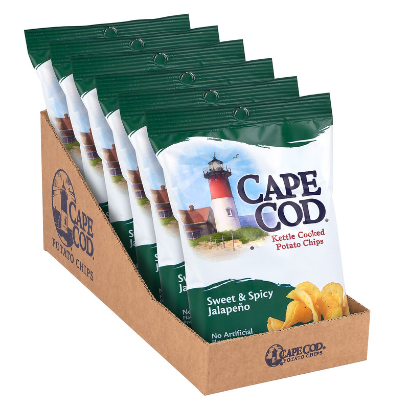 Cape Cod Gluten Free Jalapeno Potato Chips, 2 oz., 6/Pack (220-02566)