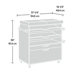 Sauder Craft Pro Series Craft Cart, White (417047)