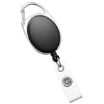 Staples Clip On Badge Reel,  30" Retractable Cord Length, Metal, Black (51910)