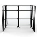 VersaDesk WorkNest 66"H x 81"W 2 Person H-Shaped Cubicle Panel Workstation, Black (WNCH-7296-B)