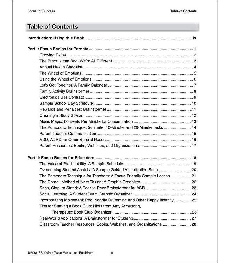 Mark Twain Focus For Success Workbook