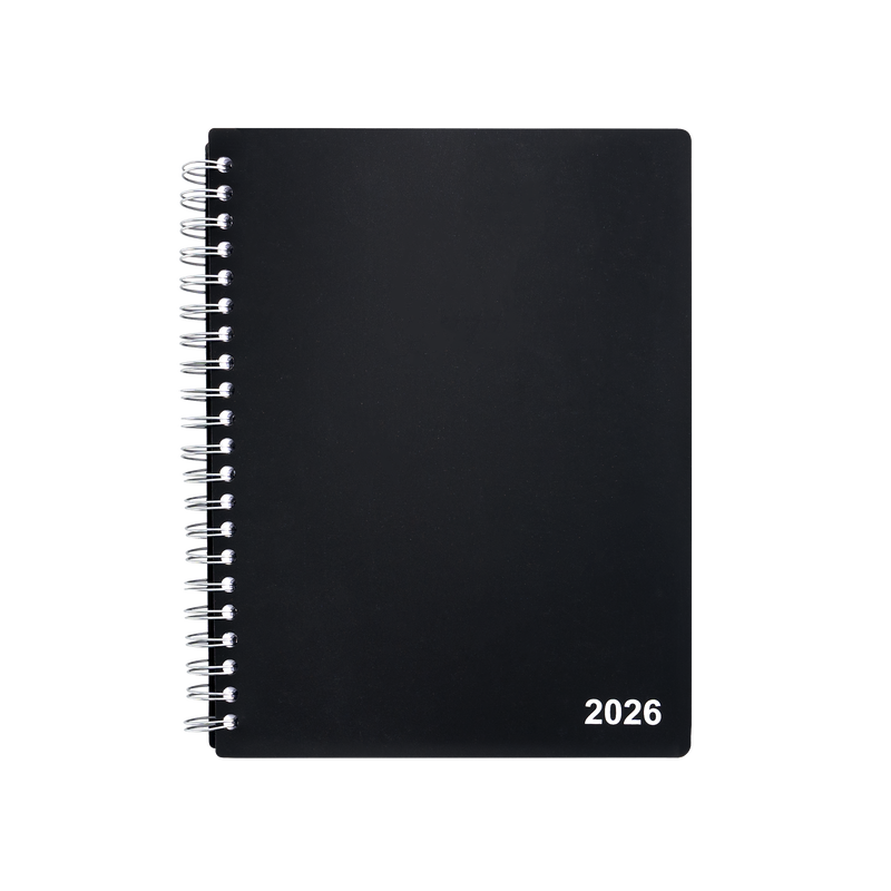 2026 Staples 8" x 11" Daily Appointment Book, Black (ST21487-26)