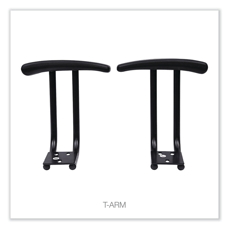 Alera® Fixed T-Arms for Interval IN48B Series Task Chairs, Black, 2/Pair (ALEIN49AKB10B)
