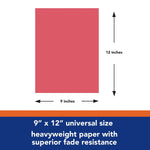 Tru-Ray 9" x 12" Construction Paper, Red, 50 Sheets/Pack, 5 Packs/Bundle (PAC103431-5)