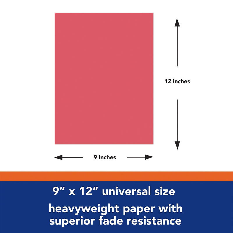 Tru-Ray 9" x 12" Construction Paper, Red, 50 Sheets/Pack, 5 Packs/Bundle (PAC103431-5)