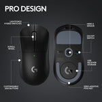 Logitech PRO X Superlight 2 Wireless Optical Gaming Mouse, Black (910-006628)