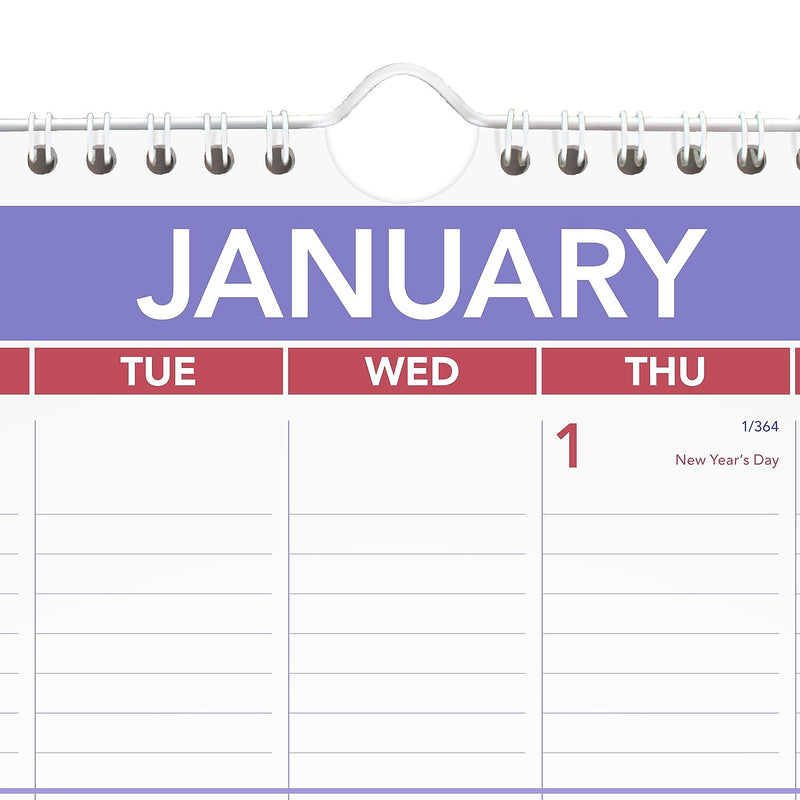 2026 AT-A-GLANCE 12" x 17" Monthly Wall Calendar, White/Purple (PM2-28-26)