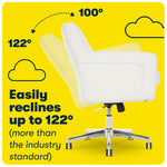 Serta Style Ashland Bonded Leather Swivel Computer and Desk Chair, White (47140E)