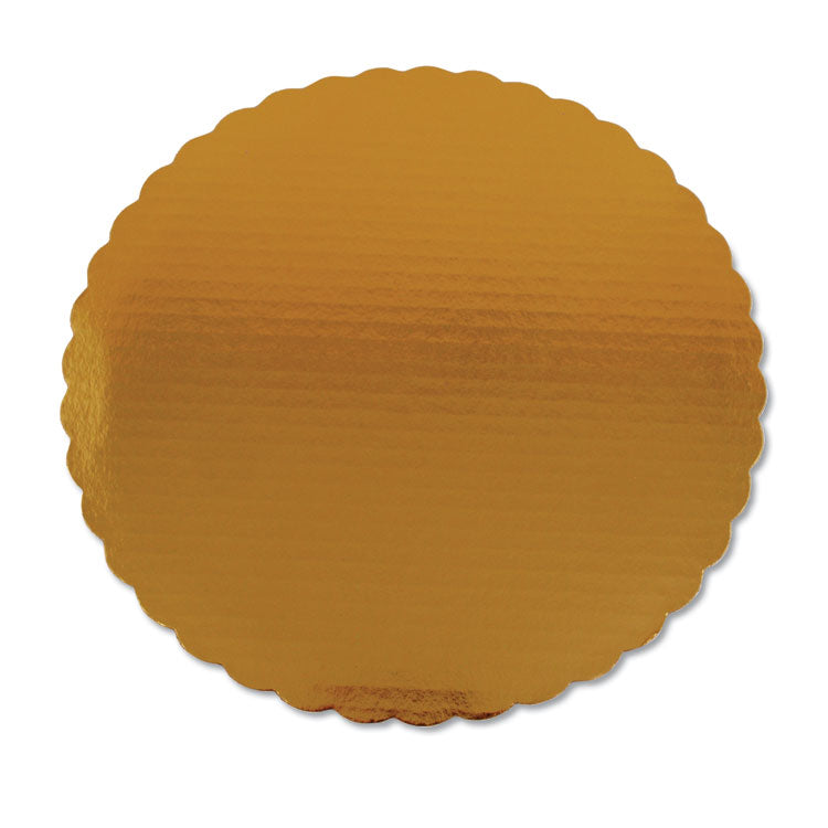 Gold Cake Circles, Double Wall Construction, 14" Diameter, Gold, Paper, 50/Carton