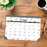 2025-2026 Plato Busy Bees 14" x 10" Academic Monthly Desk Pad Calendar (9798330700035)