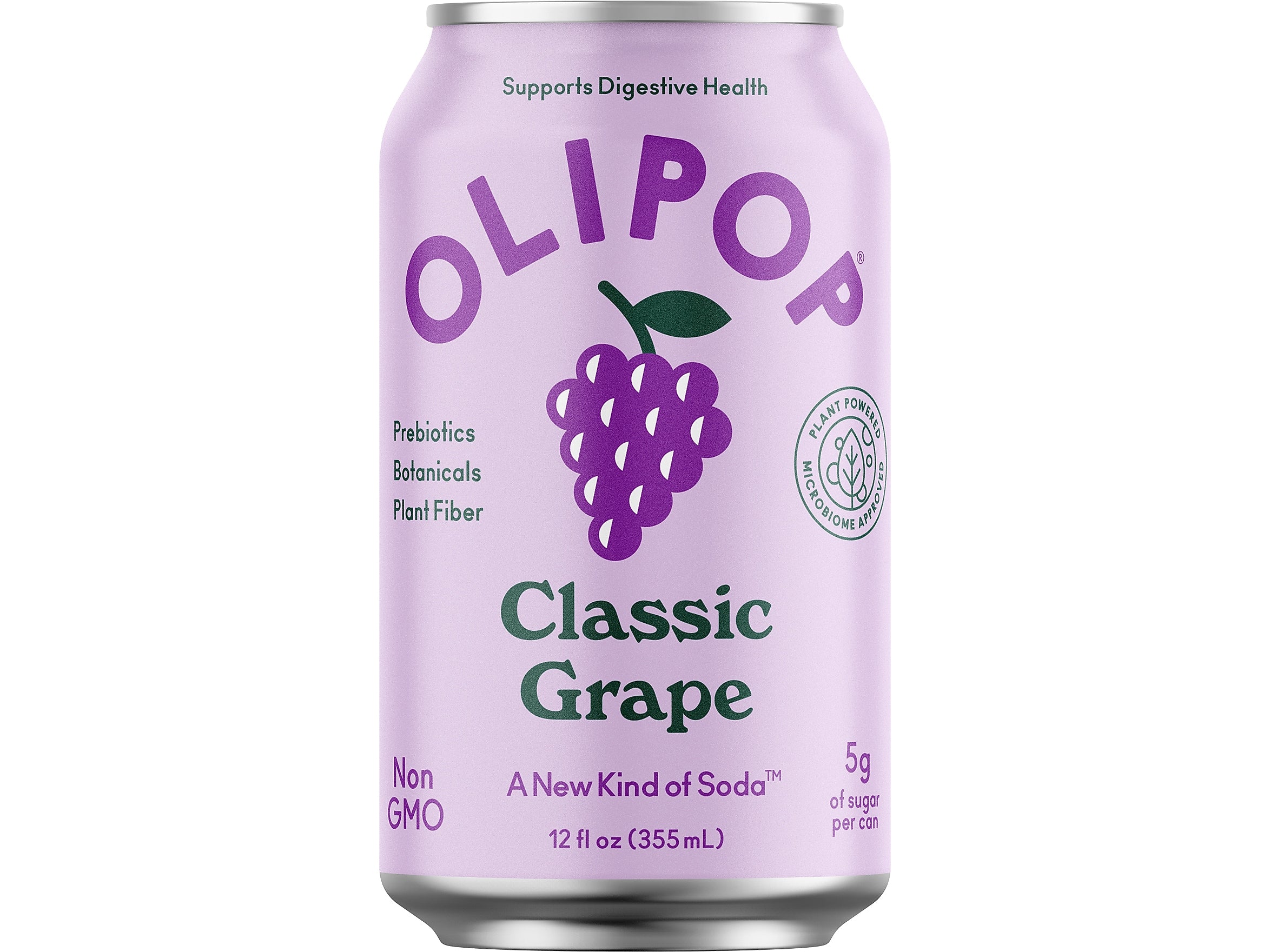 Olipop Prebiotic Classic Grape Soda, 12 fl. oz., 12 Cans/Case (ICO70287)