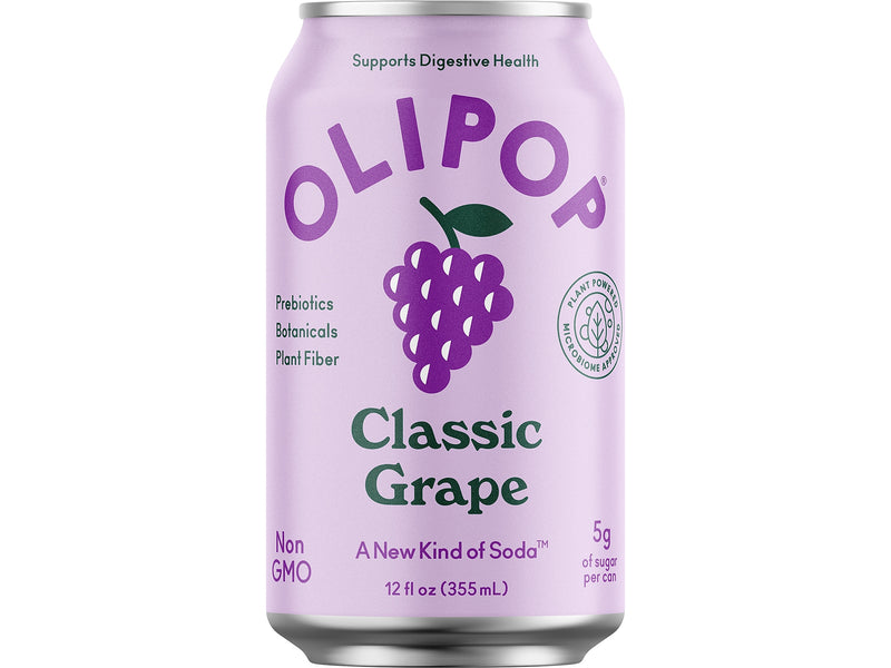 Olipop Prebiotic Classic Grape Soda, 12 fl. oz., 12 Cans/Case (ICO70287)