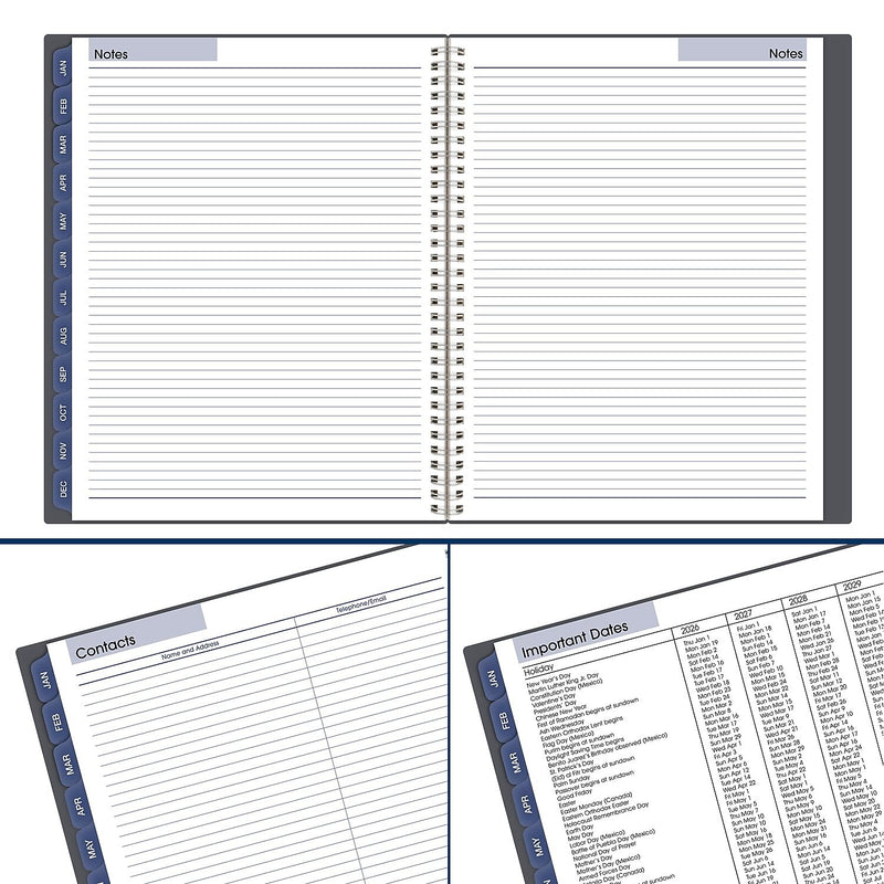 2026 AT-A-GLANCE DayMinder 8.5" x 11" Weekly & Monthly Appointment Book, Plastic Cover, Gray (GC520-07-26)