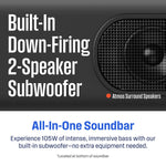 Westinghouse 3.1.2 Channel All-In-One Soundbar with Built in Subwoofer, Black (WS312AS)